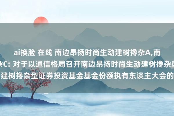 ai换脸 在线 南边昂扬时尚生动建树搀杂A,南边昂扬时尚生动建树搀杂C: 对于以通信格局召开南边昂扬时尚生动建树搀杂型证券投资基金基金份额执有东谈主大会的第一次辅导性公告