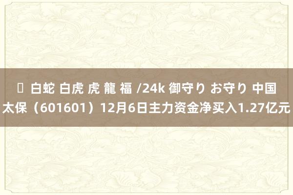 ✨白蛇 白虎 虎 龍 福 /24k 御守り お守り 中国太保（601601）12月6日主力资金净买入1.27亿元