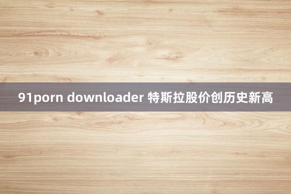 91porn downloader 特斯拉股价创历史新高