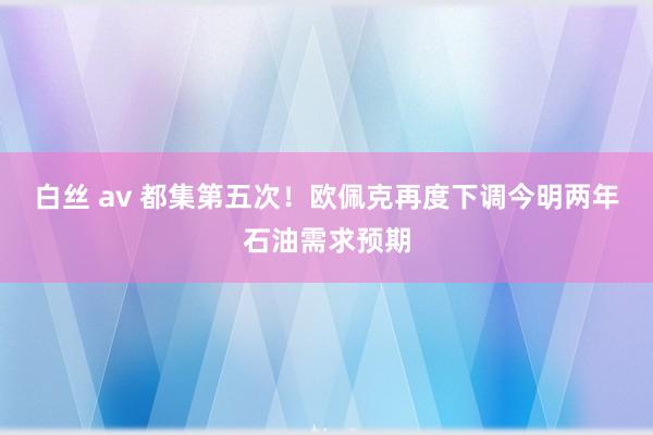 白丝 av 都集第五次！欧佩克再度下调今明两年石油需求预期