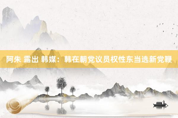 阿朱 露出 韩媒：韩在朝党议员权性东当选新党鞭