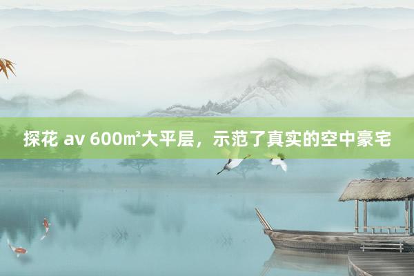 探花 av 600㎡大平层，示范了真实的空中豪宅