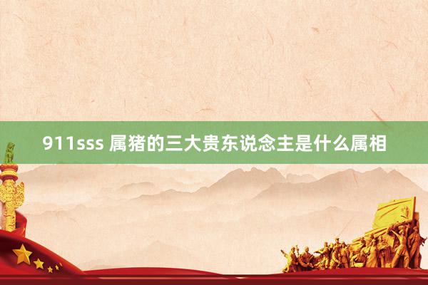 911sss 属猪的三大贵东说念主是什么属相