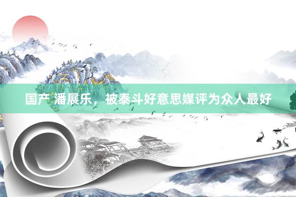 国产 潘展乐，被泰斗好意思媒评为众人最好
