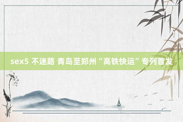 sex5 不迷路 青岛至郑州“高铁快运”专列首发