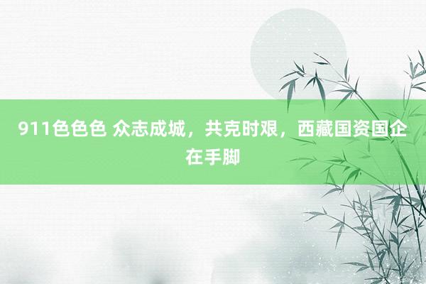 911色色色 众志成城，共克时艰，西藏国资国企在手脚