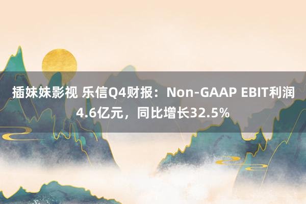 插妹妹影视 乐信Q4财报：Non-GAAP EBIT利润4.6亿元，同比增长32.5%