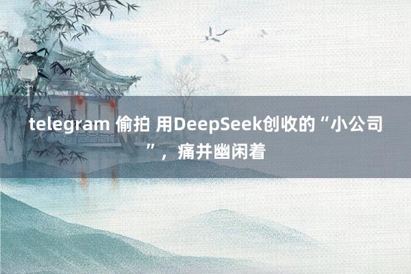 telegram 偷拍 用DeepSeek创收的“小公司”，痛并幽闲着