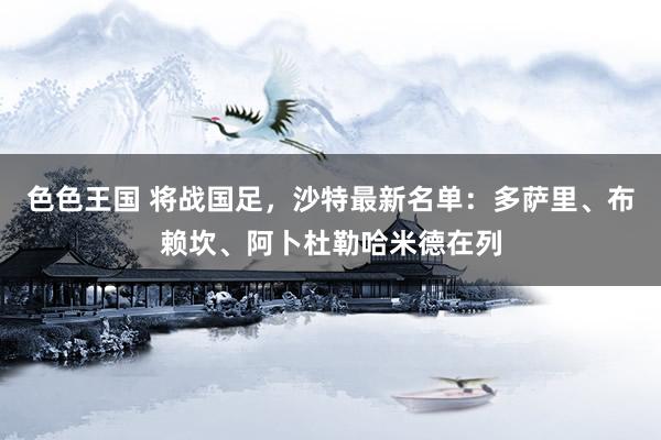 色色王国 将战国足，沙特最新名单：多萨里、布赖坎、阿卜杜勒哈米德在列