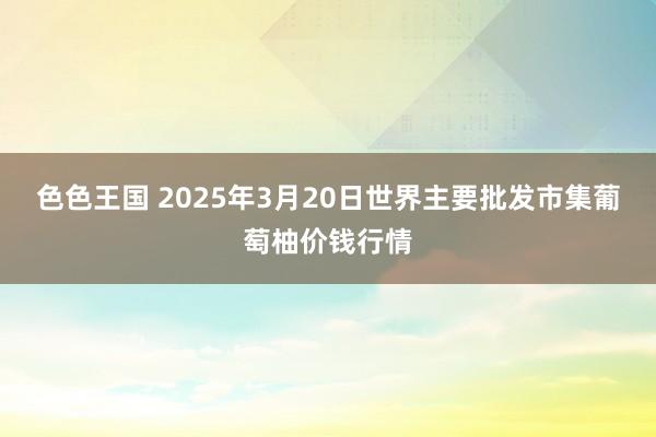 色色王国 2025年3月20日世界主要批发市集葡萄柚价钱行情