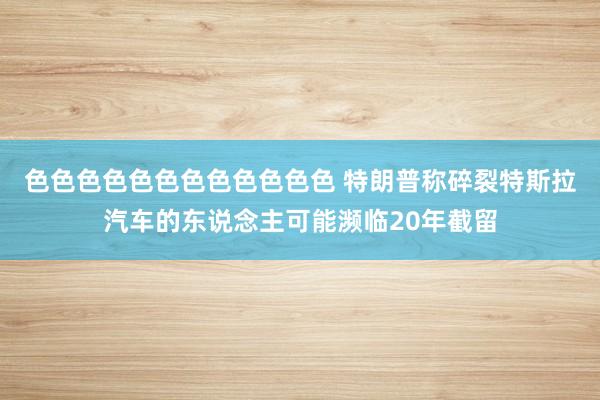 色色色色色色色色色色色色 特朗普称碎裂特斯拉汽车的东说念主可能濒临20年截留