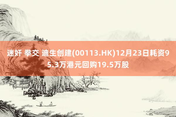 迷奸 拳交 迪生创建(00113.HK)12月23日耗资95.3万港元回购19.5万股