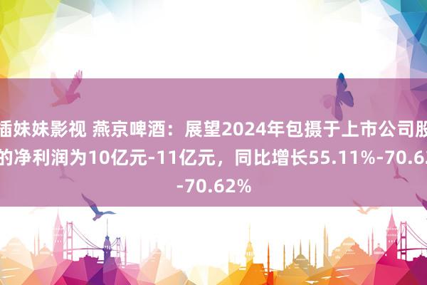 插妹妹影视 燕京啤酒：展望2024年包摄于上市公司股东的净利润为10亿元-11亿元，同比增长55.11%-70.62%