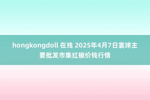 hongkongdoll 在线 2025年4月7日寰球主要批发市集红椒价钱行情