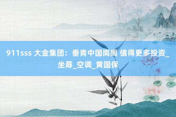 911sss 大金集团:垂青中国阛阓 值得更多投资_坐蓐_空调_黄国保