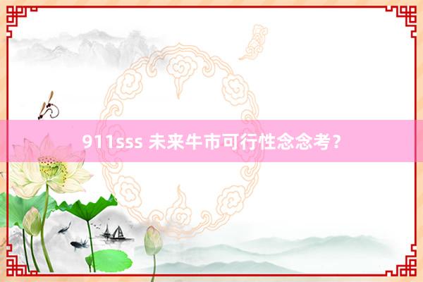 911sss 未来牛市可行性念念考?
