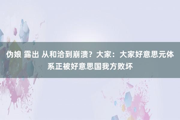 伪娘 露出 从和洽到崩溃？大家：大家好意思元体系正被好意思国我方败坏