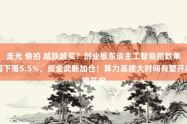 走光 偷拍 越跌越买？创业板东谈主工智能指数单周下落5.5%，资金武断加仓！算力基建大时间有望开启