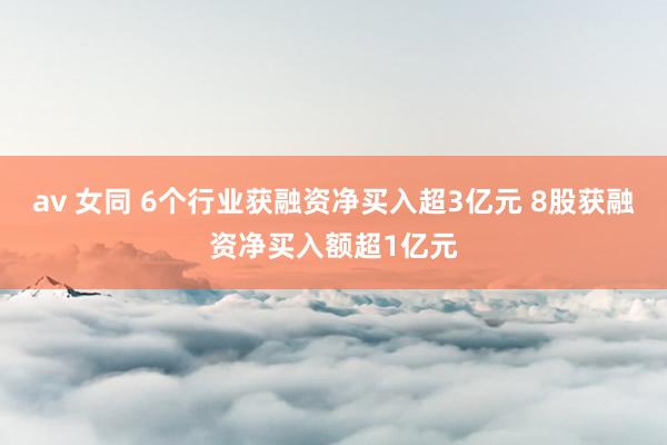 av 女同 6个行业获融资净买入超3亿元 8股获融资净买入额超1亿元