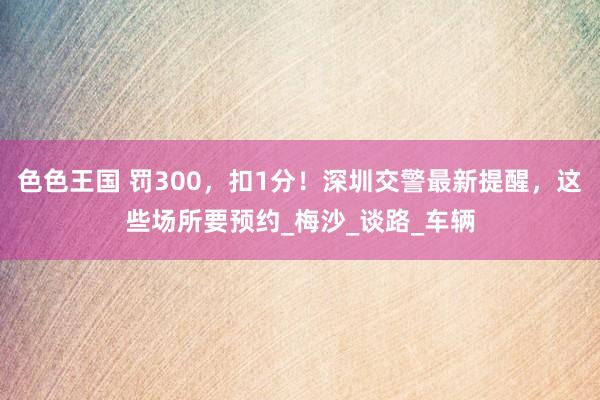色色王国 罚300，扣1分！深圳交警最新提醒，这些场所要预约_梅沙_谈路_车辆